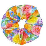 Summer Floral Oversized Zipper Scrunchie