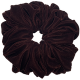 Brown Thin Velvet Scrunchie