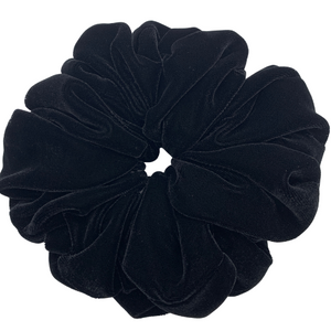 Black Thin Velvet Scrunchie