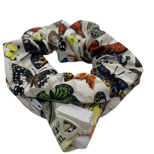 Light Butterflies Zipper Scrunchie