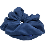 Blue Corduroy Oversized Zipper Scrunchie