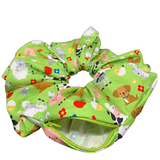 Farm Animals Oversized Zipper Scrunchie