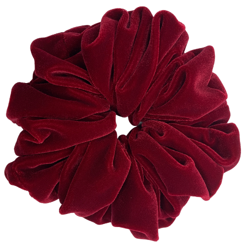 Berry Thin Velvet Scrunchie