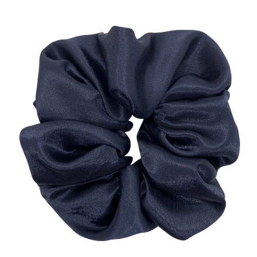 Midnight Satin Oversized Scrunchie