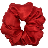 Deep Red Satin Oversized Scrunchie