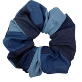 Patchwork Denim Oversized Scrunchie