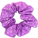 Purple Polka Dots Scrunchie