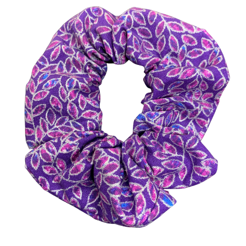 Purple Metallic Vines Scrunchie