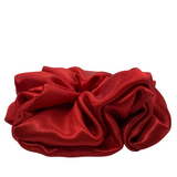 Deep Red Satin Oversized Scrunchie