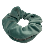 Sage Velvet Zipper Scrunchie