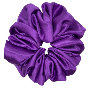 Violet Satin Oversized Scrunchie