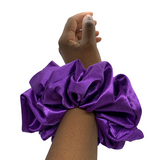 Violet Satin Oversized Scrunchie