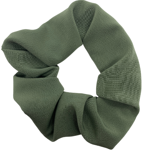 Sage Crepe Silk Scrunchie