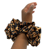 Cheetah Satin Oversized Scrunchies