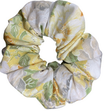 Vintage Yellow Floral Scrunchie