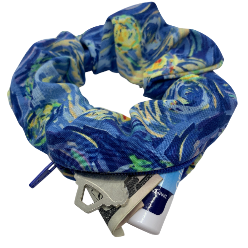 Starry Night Zipper Scrunchie