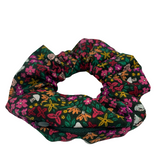 Birds in Floral Zipper Scrunchie