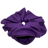 Purple Oversized Zipper Scrunchie