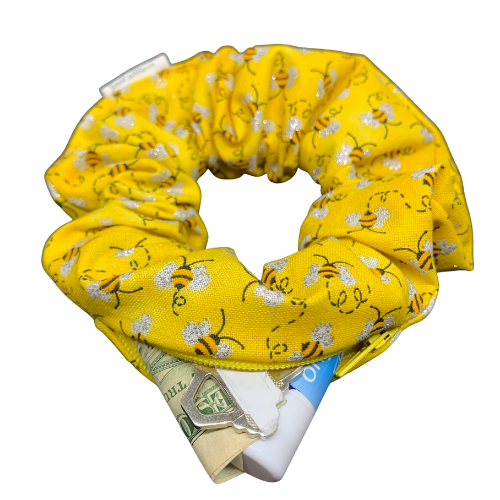 Bees Zipper Scrunchie