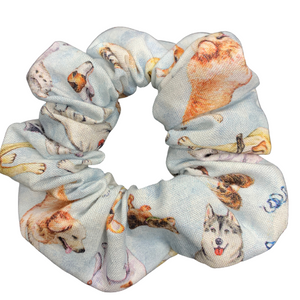 Cloudy Dogs Scrunchie