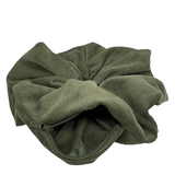 Green Corduroy Oversized Zipper Scrunchie