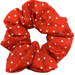 Red Polka Dots Scrunchie