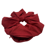 Red Oversized Zipper Scrunchie