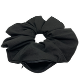 Black Oversized Zipper Scrunchie