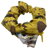 Huge Sunflowers Zipper Scrunchie