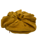 Gold Corduroy Oversized Zipper Scrunchie