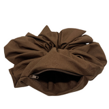 Brown Oversized Zipper Scrunchie