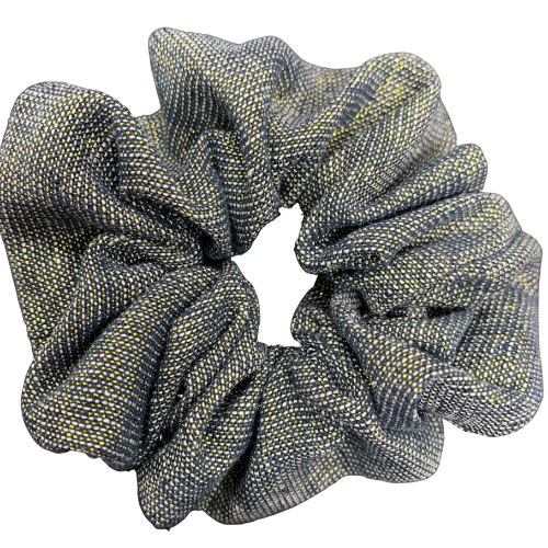 Gray Metallic Scrunchie