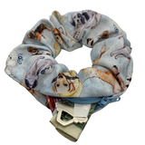 Cloudy Dogs Zipper Scrunchie