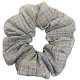 Gray Gingham Scrunchie