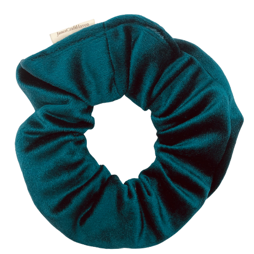 Teal Velvet Scrunchie