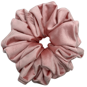 Pink Thick Velvet Oversized Scrunchies