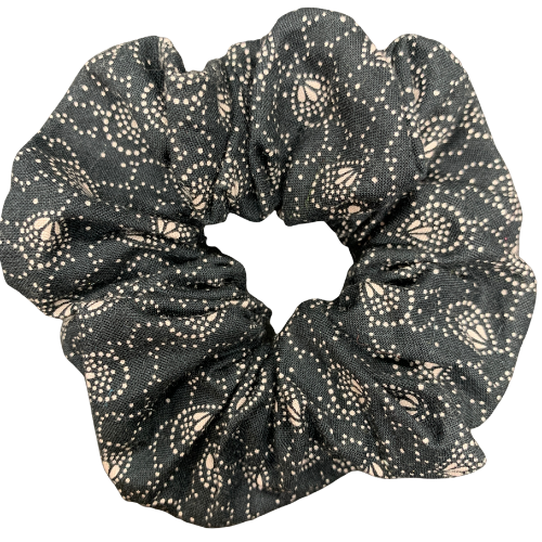 Black Lotus Scrunchie