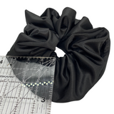 Black Satin Oversized Zipper Scrunchie