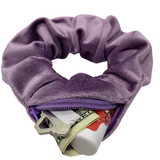 Lilac Velvet Zipper Scrunchie