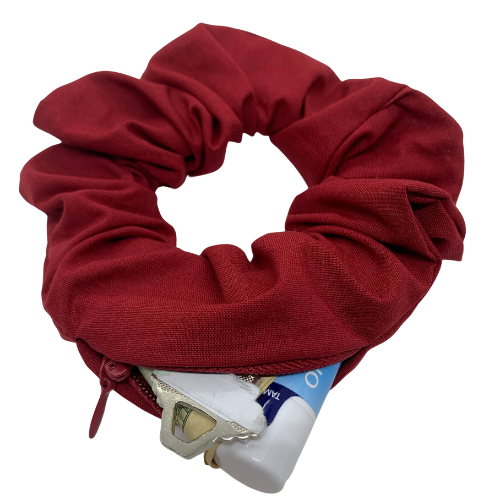 Red Zipper Scrunchie