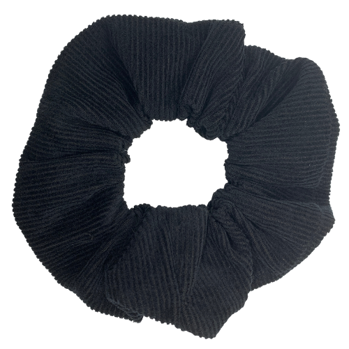 Black Corduroy Scrunchie