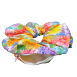 Summer Floral Oversized Zipper Scrunchie