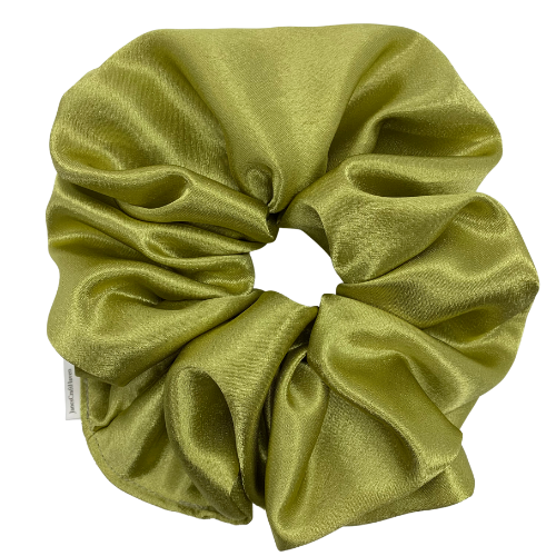 Light Olive Satin Oversized Scrunchie