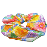 Summer Floral Oversized Zipper Scrunchie