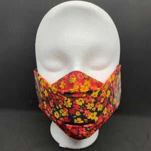 Dark Red Ombre Face Mask