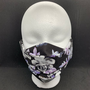 Evening Purple Floral 3D Face Mask