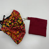 Face Mask Carrying Pouch With Keychain Maroon