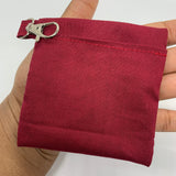 Face Mask Carrying Pouch With Keychain Maroon