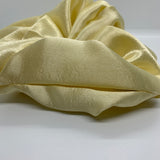 Cream Satin Oversized Zipper Scrunchie