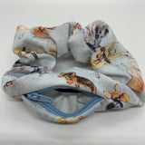 Cloudy Dogs Zipper Scrunchie